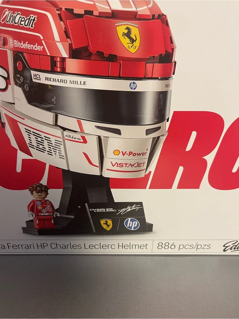 LEGO Editions Vehicles Scuderia Ferrari HP Charles Leclerc Helmet 43014 886Pcs